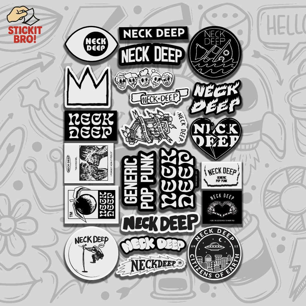 

Sticker Pack SPECIAL VOL 05 Aesthetic Vynil Anti Air Potongan KissCut Tumblr Helm Laptop BLACK & WHITE