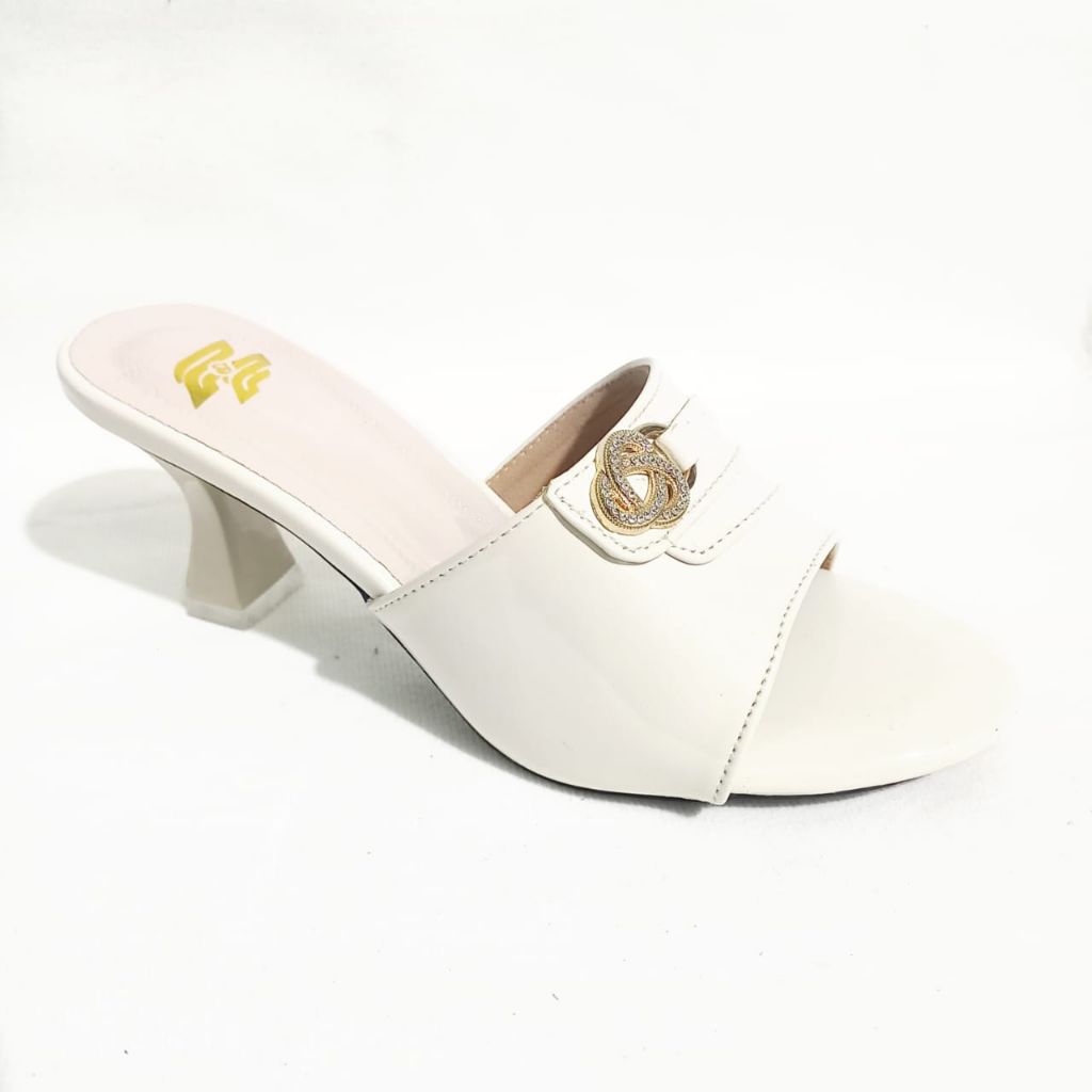 F&F 772 - Sandal heels wanita sandal pesta elegant hak 7cm