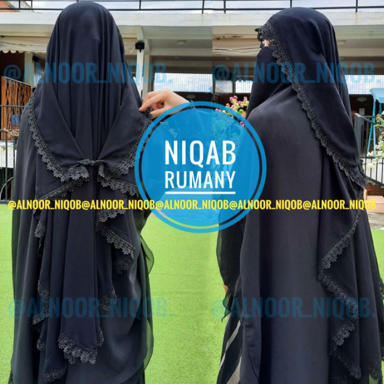 KODE Q78B niqab RUMANI Cadar yaman niqab butterfly renda by alnoor niqob nikop cantik nikob terbaru