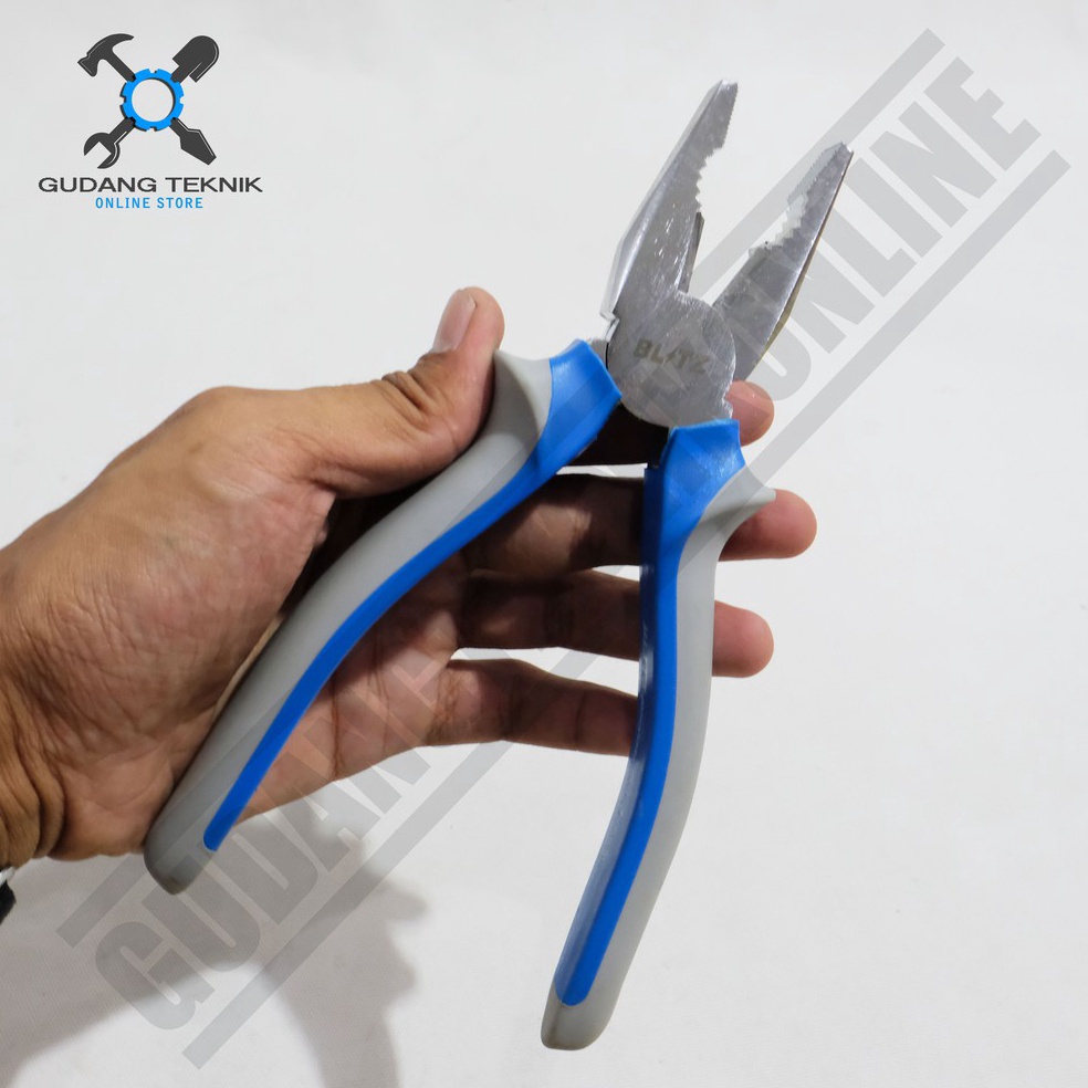 KODE F47T BLITZ Tang Kombinasi Blister Blitz Crome 6 inch 7 Inch 8 inch  Tang Combinasi Crome Blitz 