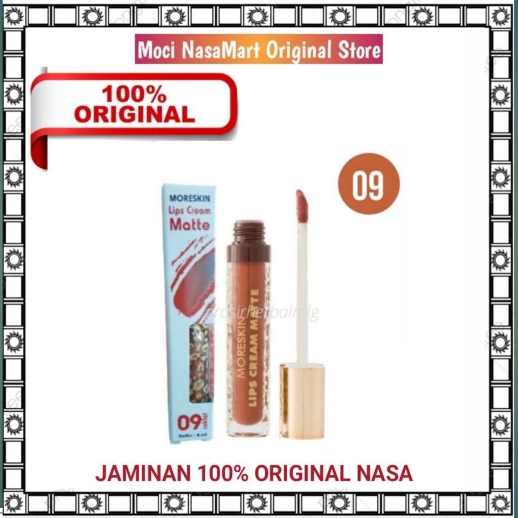 HABISKAN STOK MORESKIN LIPCREAM MATTE 09 ORIGINAL EXP 2026 / LIPSTIK MORESKIN / LC09CM ORI / LIPMATE