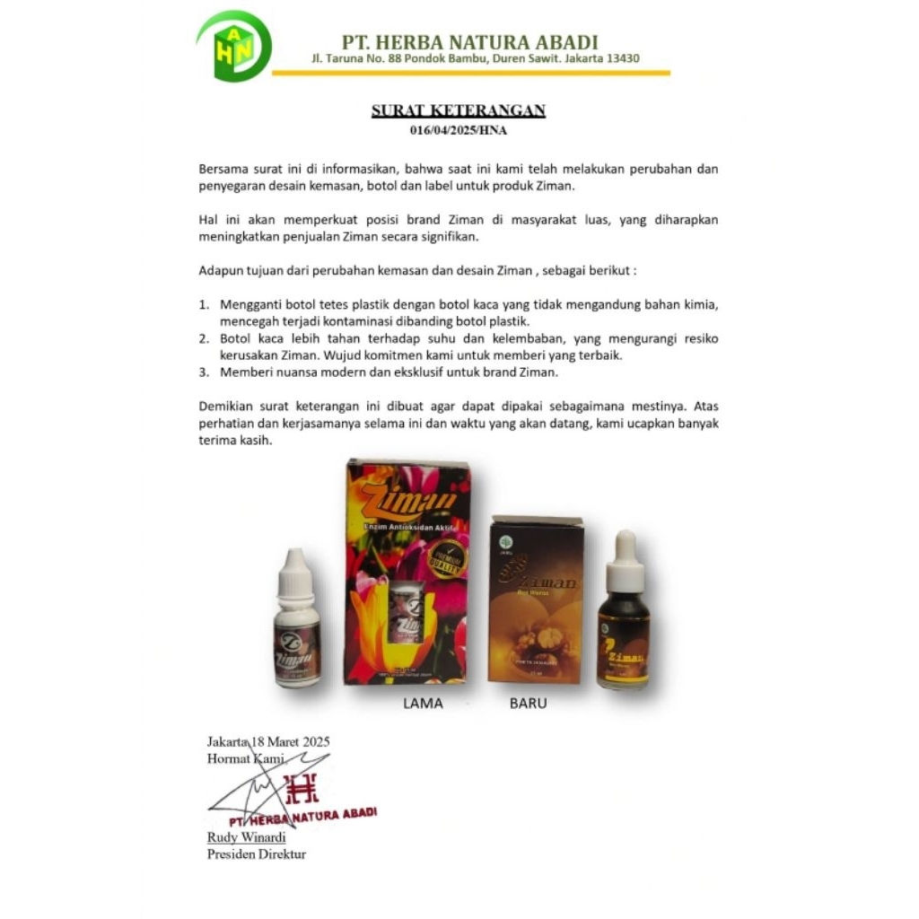 ZIMAN Enzim Antioksidan Aktif