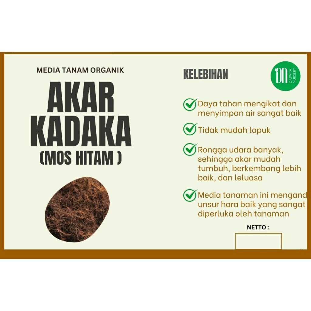 Moss hitam / akar Kadaka