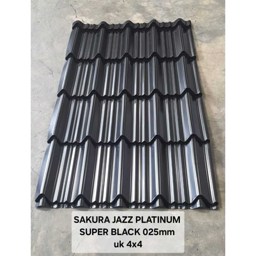 GENTENG METAL SAKURA GOBI 0.25 (4 SUSUN) Lebar 80cm x Panjang 120cm WARNA COKLAT, BIRU, MAROON