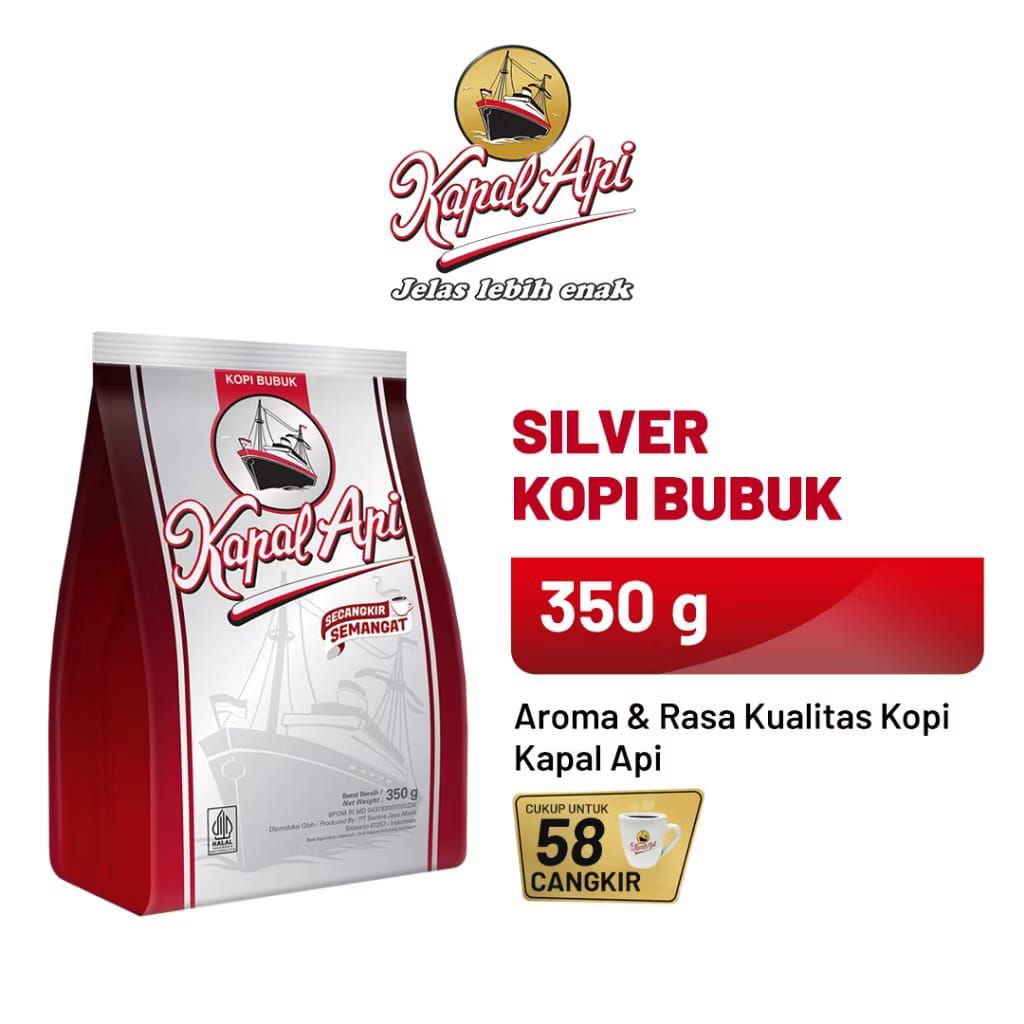 

Kapal Api Silver 350 Gr Rasa Bold Aroma Enak