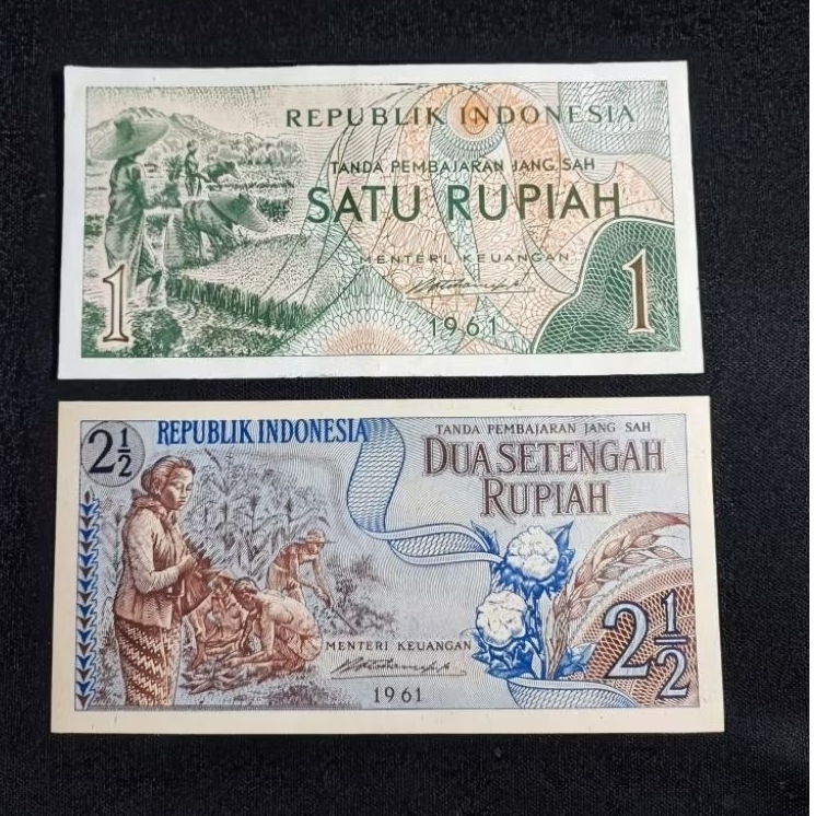 Set Uang Kuno Indonesia Sandang Pangan 1961 | VF