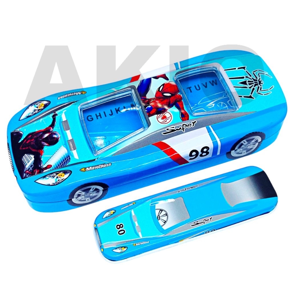 

Tempat Pensil Anak Karakter SUPERHERO SPIDERMAN AVENGERS LPY97-6 2 Susun Tingkat Mobil Besar Kaleng Besi Murah