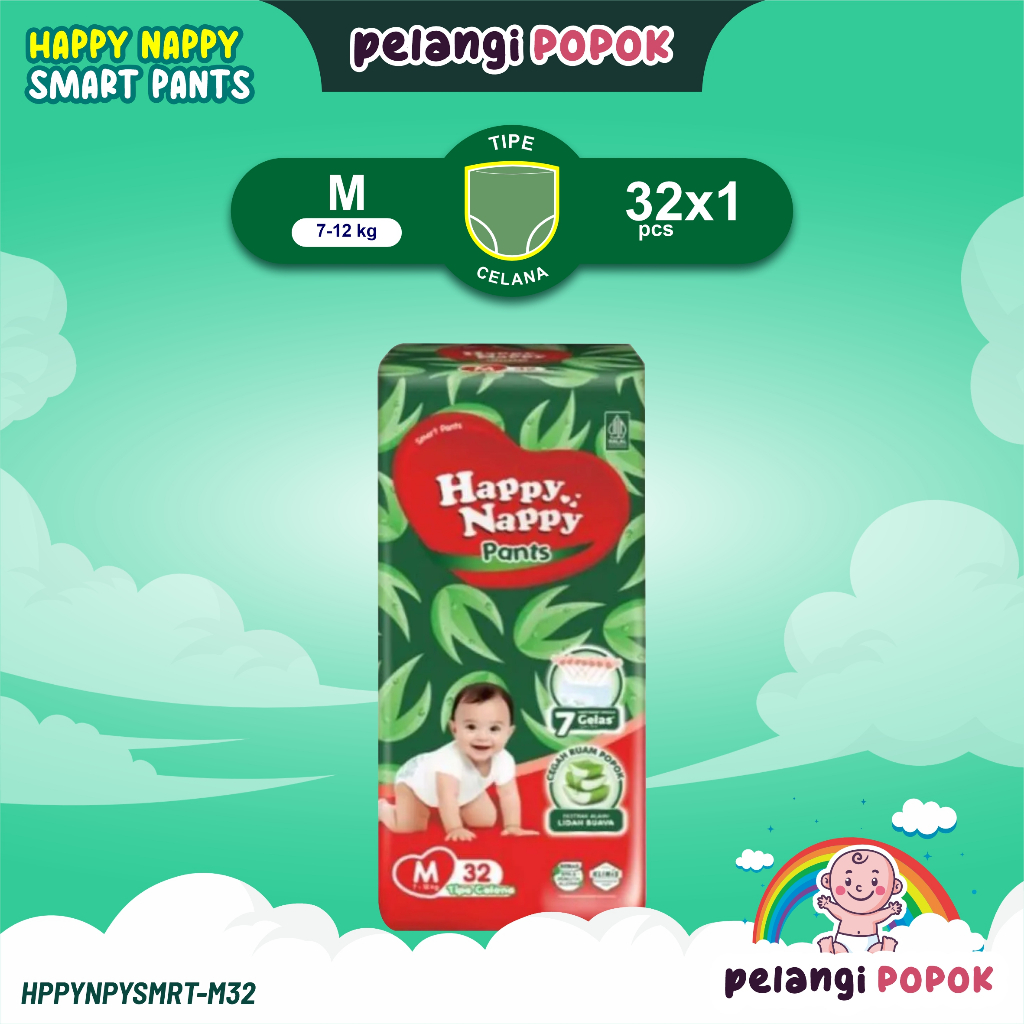 HAPPY NAPPY M32 - POPOK HAPPY NAPPY SIZE M 32pcs