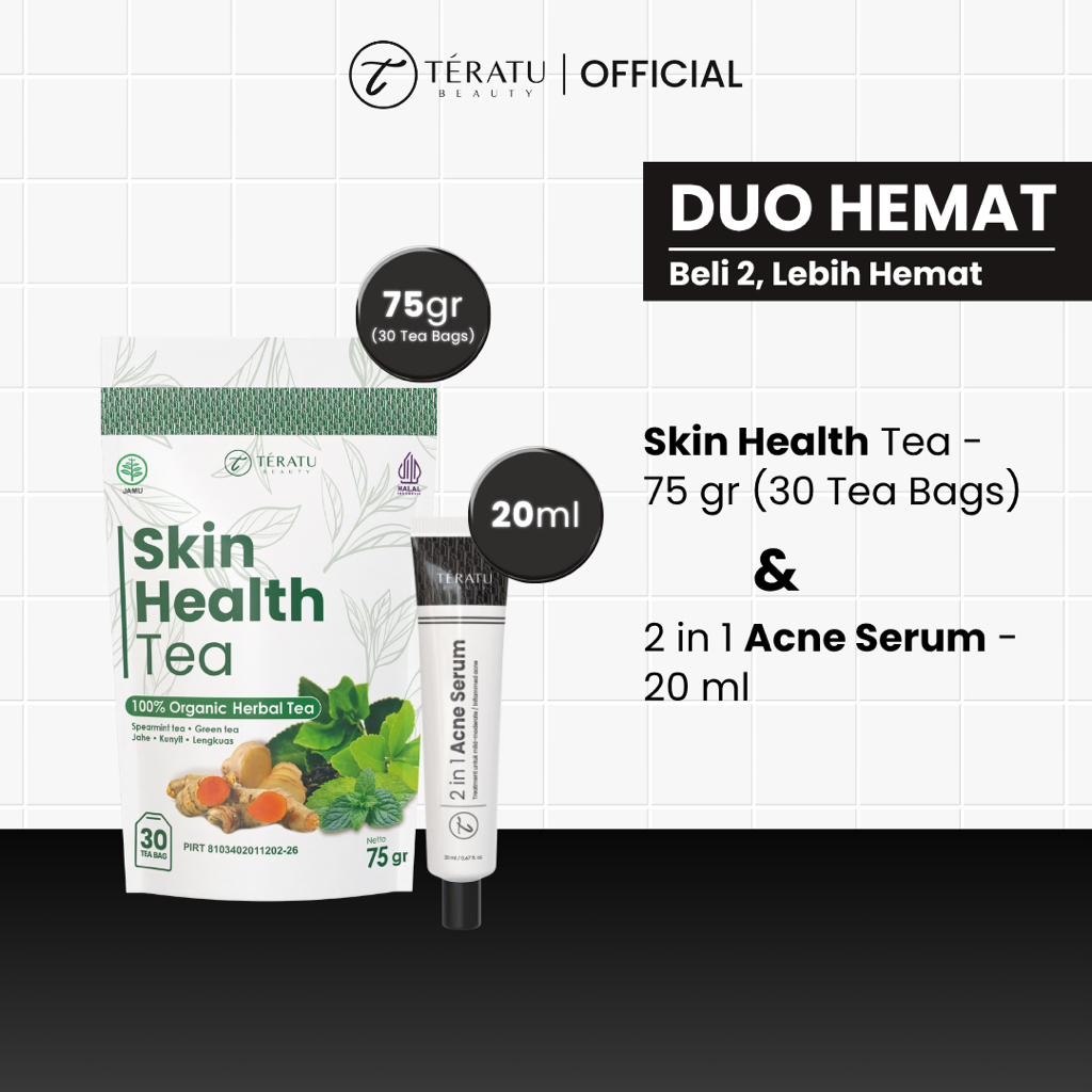

Teratu Beauty Paket Obat Jerawat Mendem (Skin Health Tea + 2 in 1 Acne Serum)