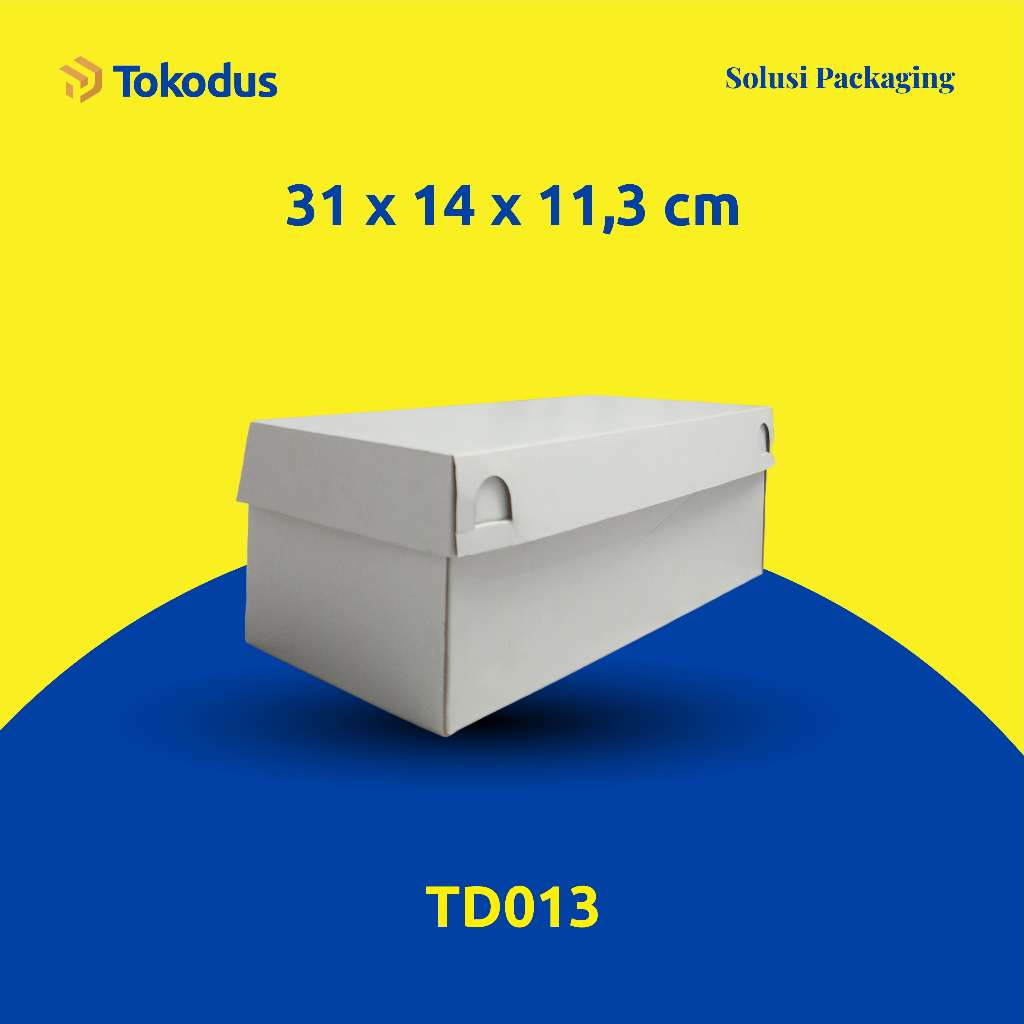 

Dus Sepatu | Kotak Sepatu | Kardus Box Sepatu Putih uk 31x 14 x 11,3 cm - Tokodus Katapang