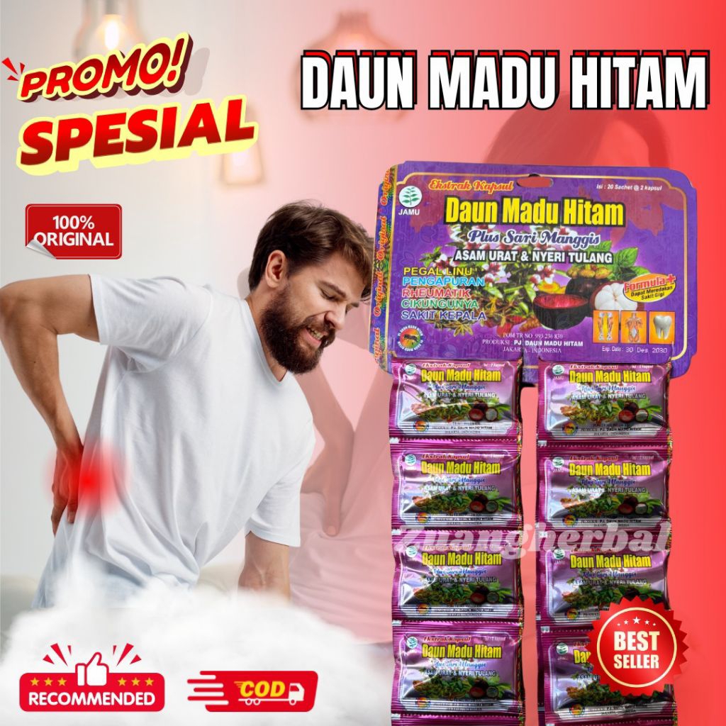 

Kapsul Daun Madu Hitam Original Asli Isi 20 Sachet
