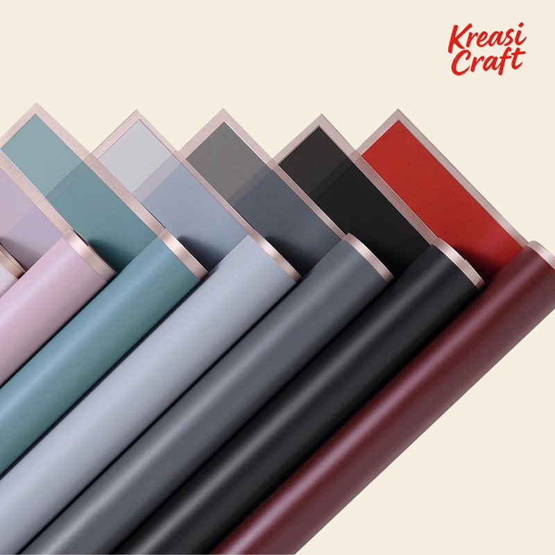 

KreasiCraft Kertas Buket Cellophane List Frame Les Gold Bungkus Bunga Flower Wrap Wrapping Paper