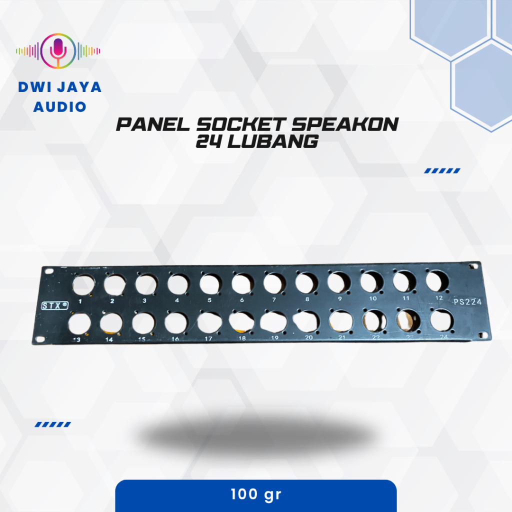 Panel Socket Speakon STX PS224 | Panel Soket Spikon 24 Lubang