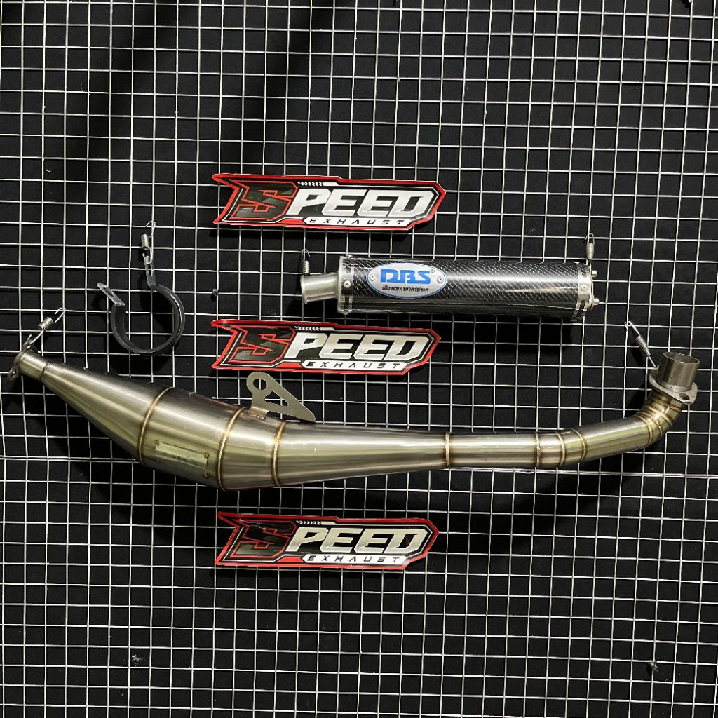 Knalpot DBS Blue Carbon Ujung Cor FIZ R F1ZR Force1 Poswan Model Standar Racing