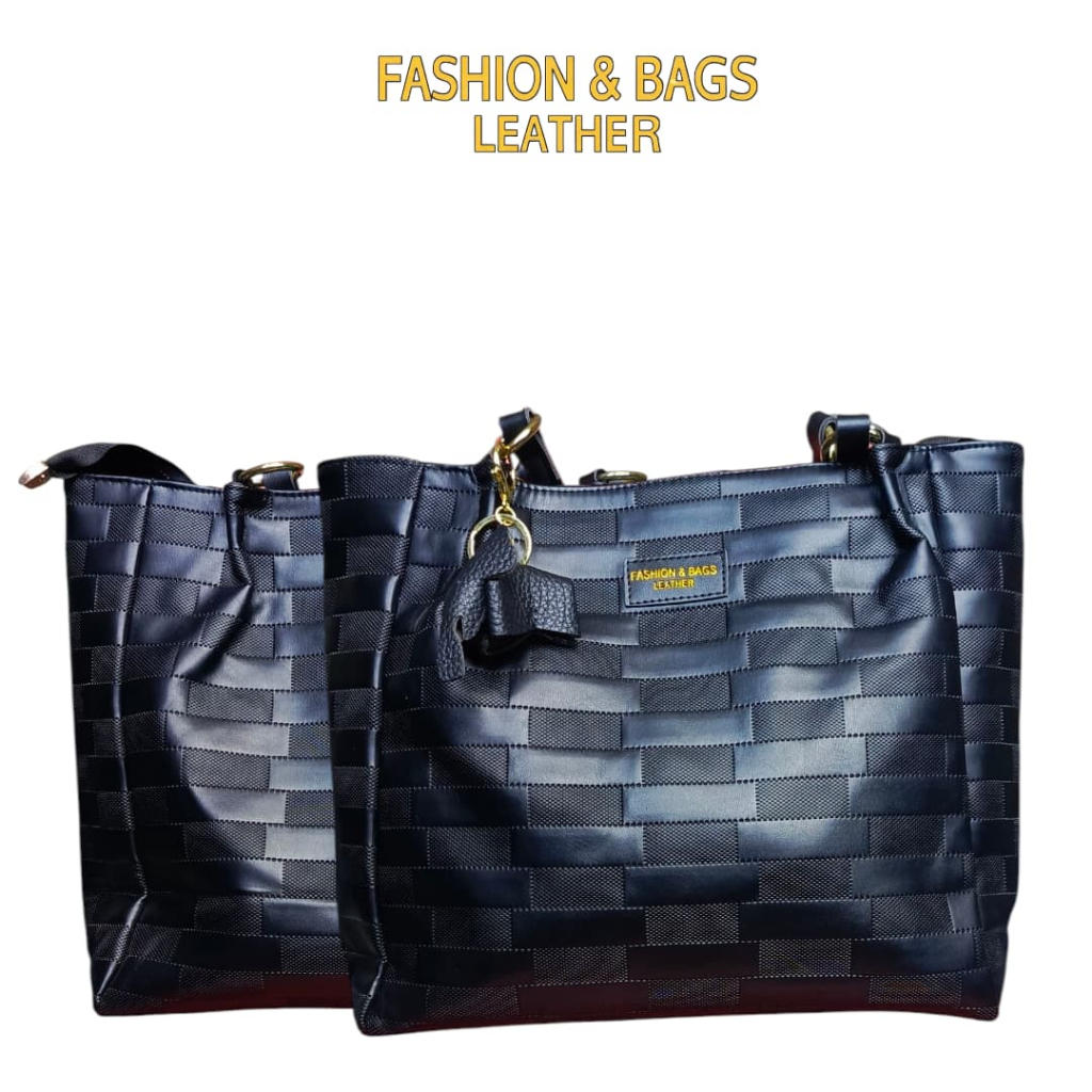 Tas Import Wanita Hitam | Tote bag Premium FASHION & BAGS LEATHER