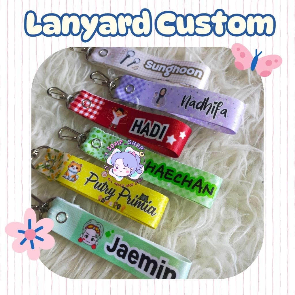 

LANYARD GANTUNGAN KUNCI TAS CUSTOM REQUEST NAMA SATUAN