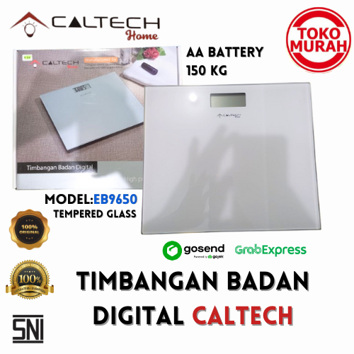 Timbangan Badan Digital CALTECH By CAMRY EB 9650 Tempered Glass 150 KG Electric Personal Scale