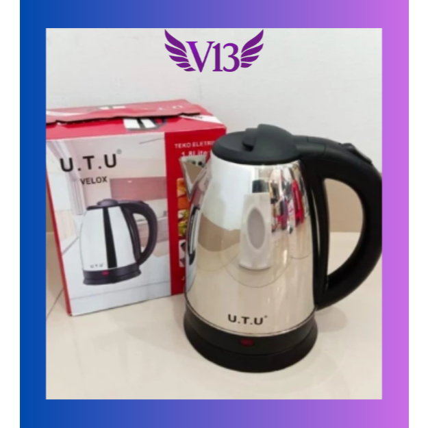 V13SHOP Kettle Listrik Velox Stainless Steel Ceret Pemanas Air / Teko Listrik UTU (1,8 LITER)