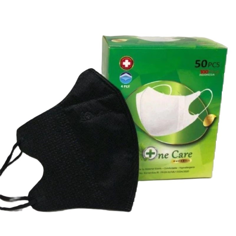 One Care Masker Duckbill One Care Embos Hitam Putih Isi 50 Pcs
