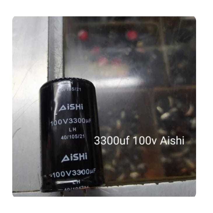 RG6373 elco 3300uf 3300 uf 100v 100volt 100 volt aishi by PCM LTC GLODOK