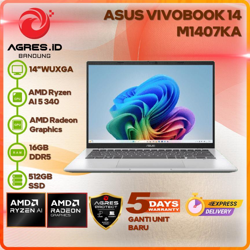 ASUS VIVOBOOK 14 M1407KA RYZEN AI 5 340 16GB 512GB 14" WUXGA IPS