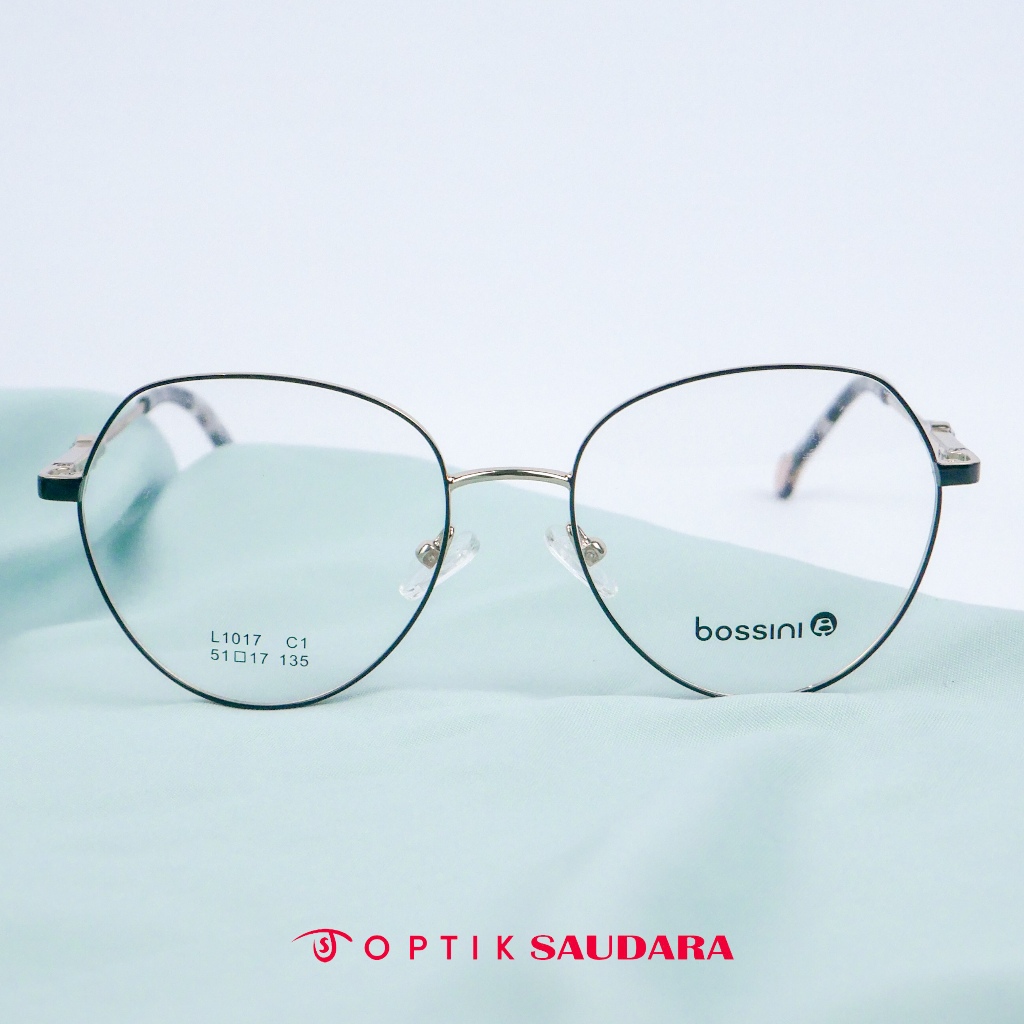 Optik Saudara - Frame Bossini - Kacamata Wanita Model Bulat Stylish Kekinian F L1017 C1 51