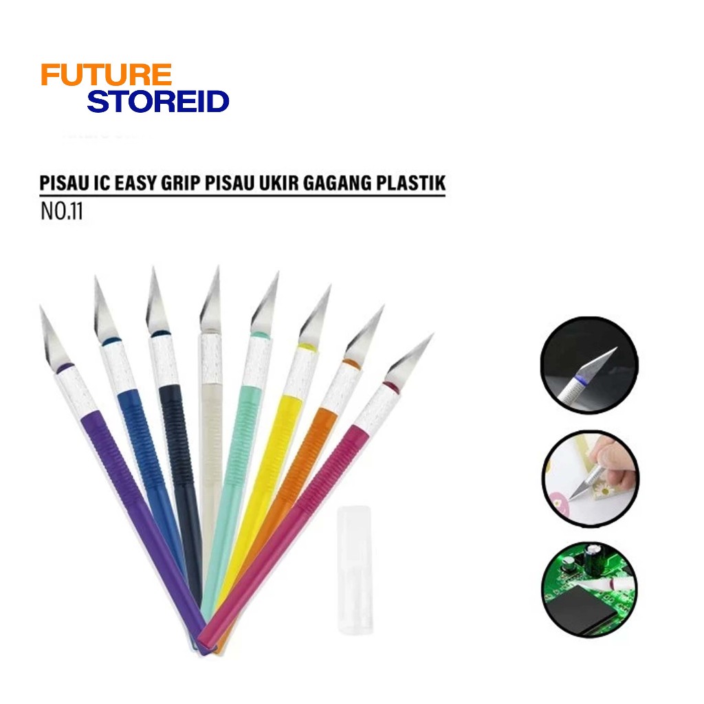 

Pisau Ic Easy Grip Gagang Plastik/pisau ukir DIY kerajinan Original