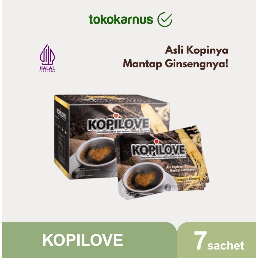 

KOPILOVE 7 sachet @15 g | Minuman Serbuk Kopi Rempah dengan Kolagen