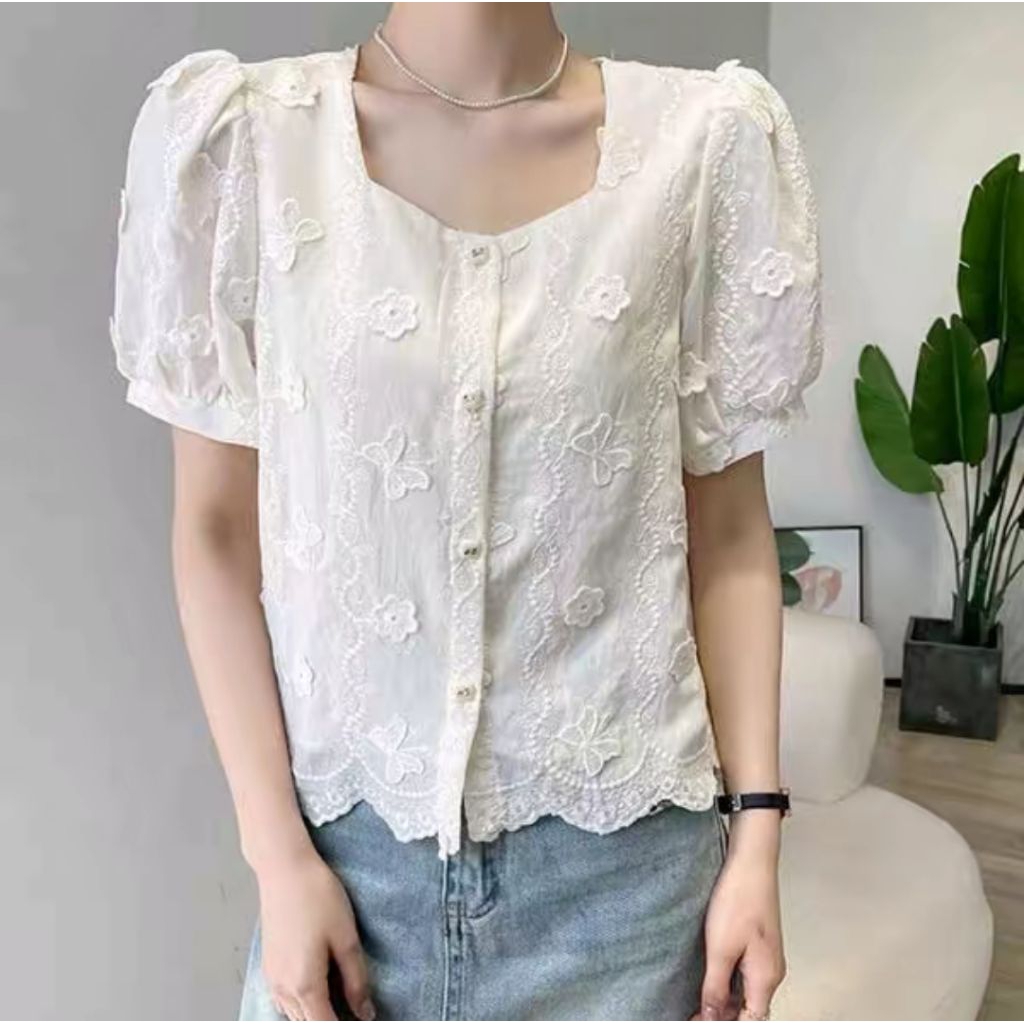 •ECLAIRE• 043 KEMEJA KOREA WANITA VIVIEN gogi