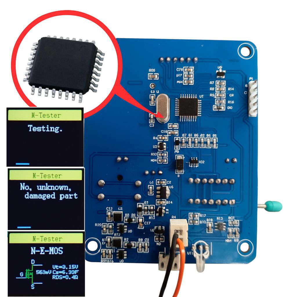 Pengganti ic LCR TC1 ESR TC1 PCB Biru berisi firmware