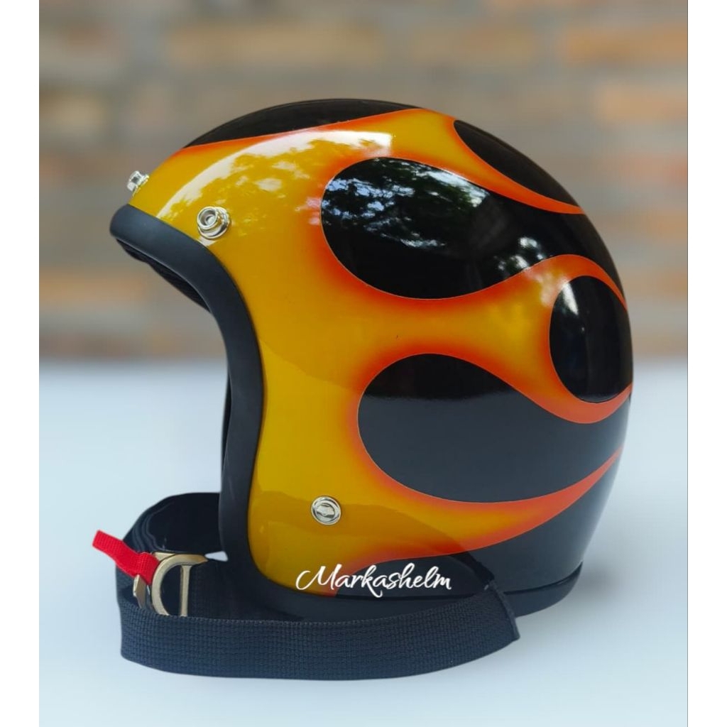 Helm Slim Head TX-500 Airbrush Motif Api // Helm Slim Head Retro Airbrush Api