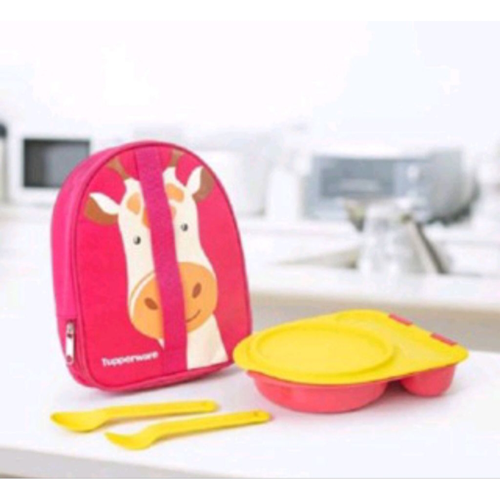 Tupperware Lunch Set - Kiddos Lunch Box - Tempat bekal anak Tupperware (Jerapah)