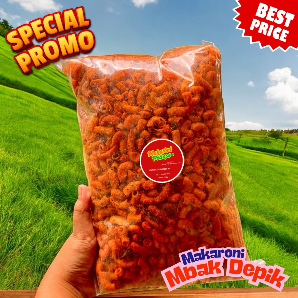 

Makaroni 1/4kg Pedas | Makaroni Pedas Extra | Makaroni Kriyuk