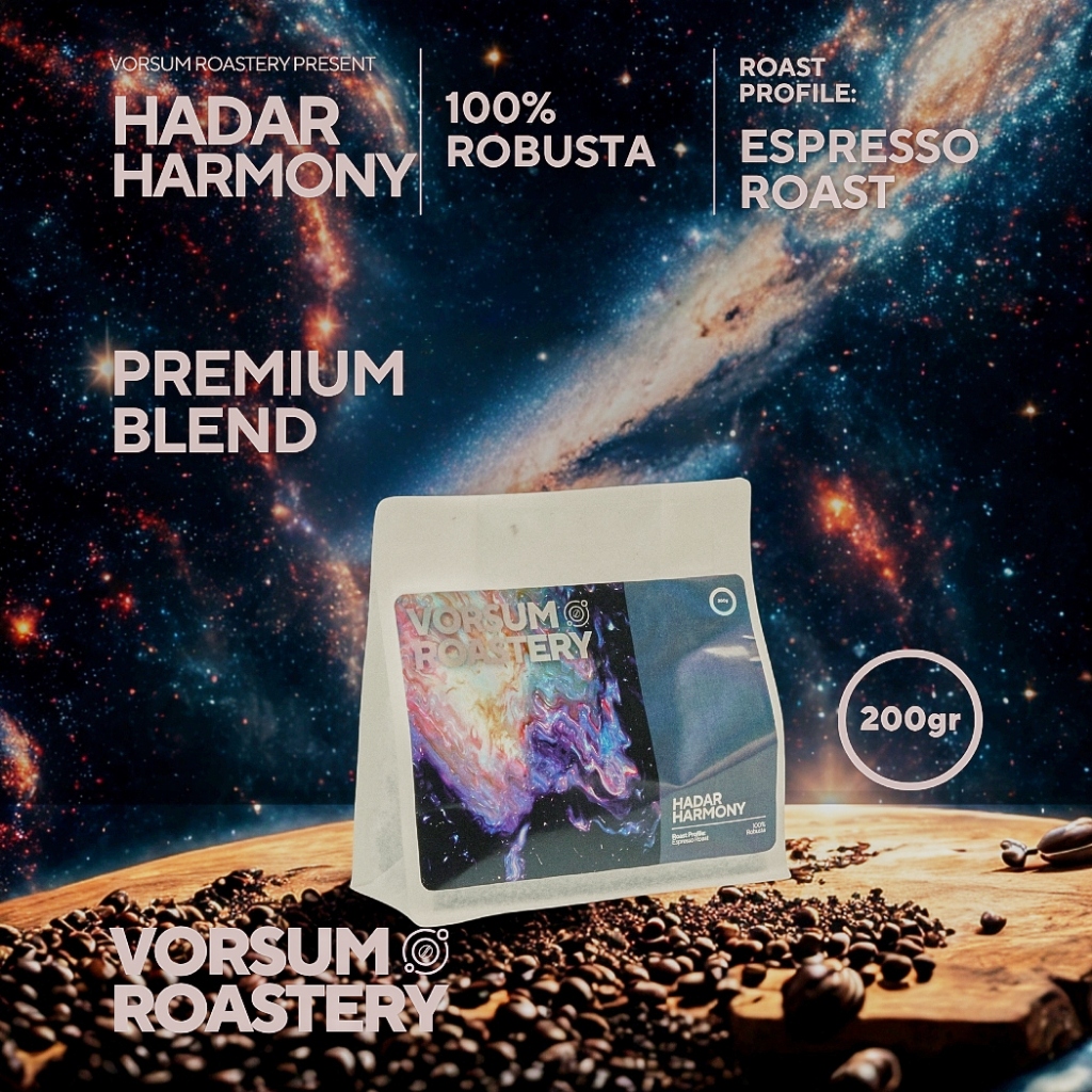 

Hadar Harmony - Premium Houseblend 100% Robusta - Espresso Roast Coffee 200gr, 500gr, 1kg, 5kg Vorsum Roastery
