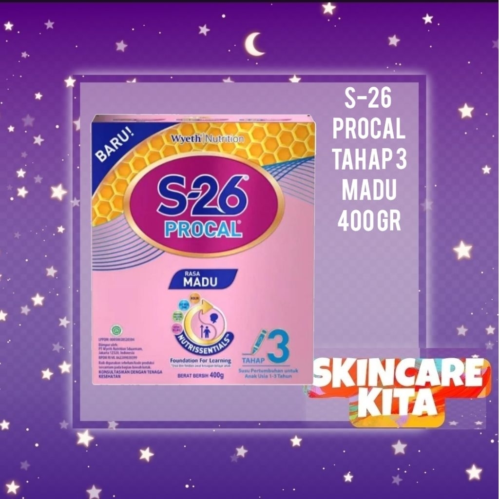 

S26 Procal Tahap 3 Susu Pertumbuhan Anak 1-3 Tahun 400 gr Madu Habiskan Stok