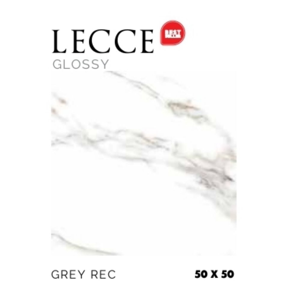 KERAMIK RECTIFIED MEREK PLATINUM TYPE LECCE GREY REC UKURAN 50X50 GLOSSY