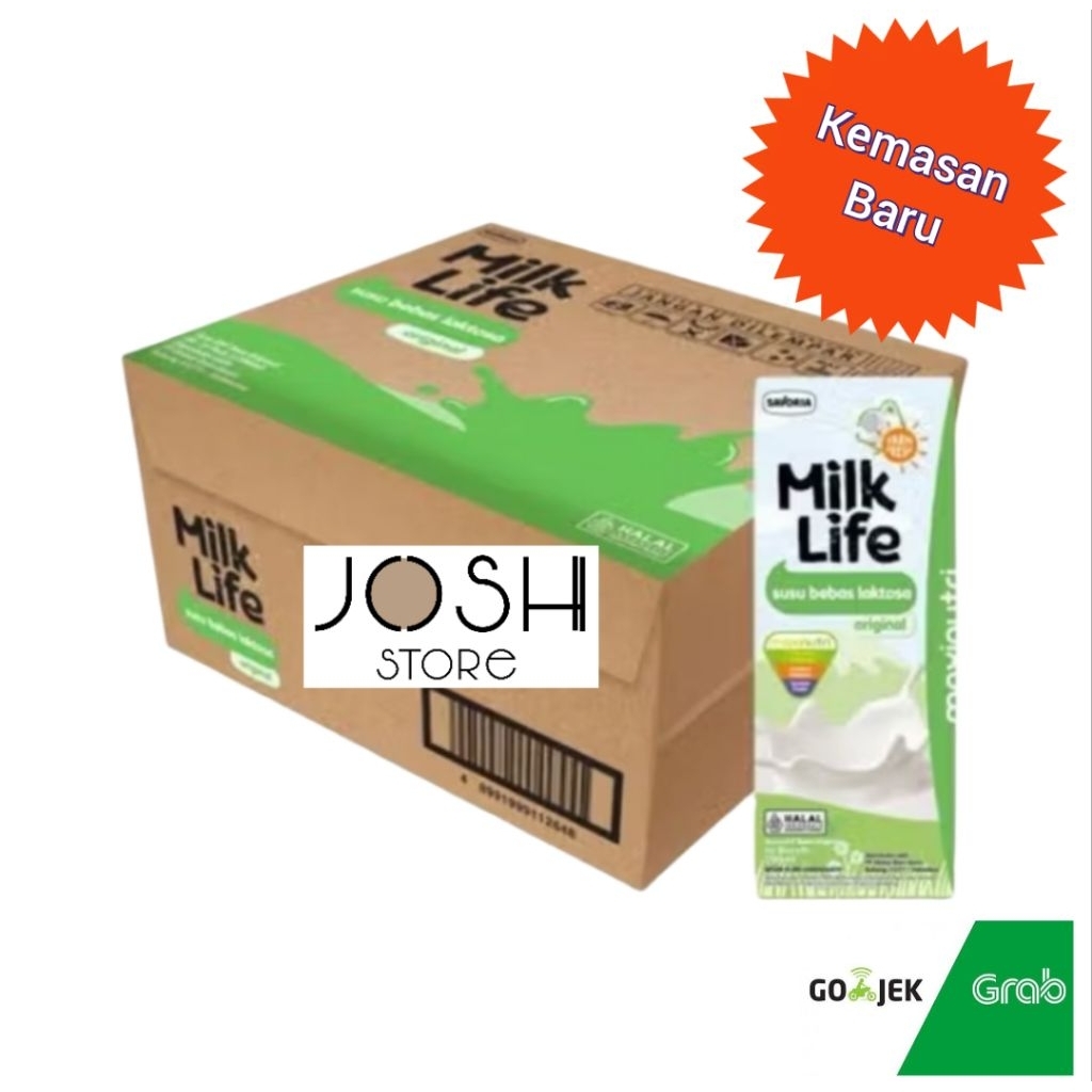 

[ KHUSUS INSTANT / SAMEDAY ] - Milklife UHT Lactose Free Rasa Original 200 ml - Milk Life - Susu Anak Bebas Laktosa - Susu Sapi Segar - Fresh Milk - Karton / Dus Isi 24 pcs