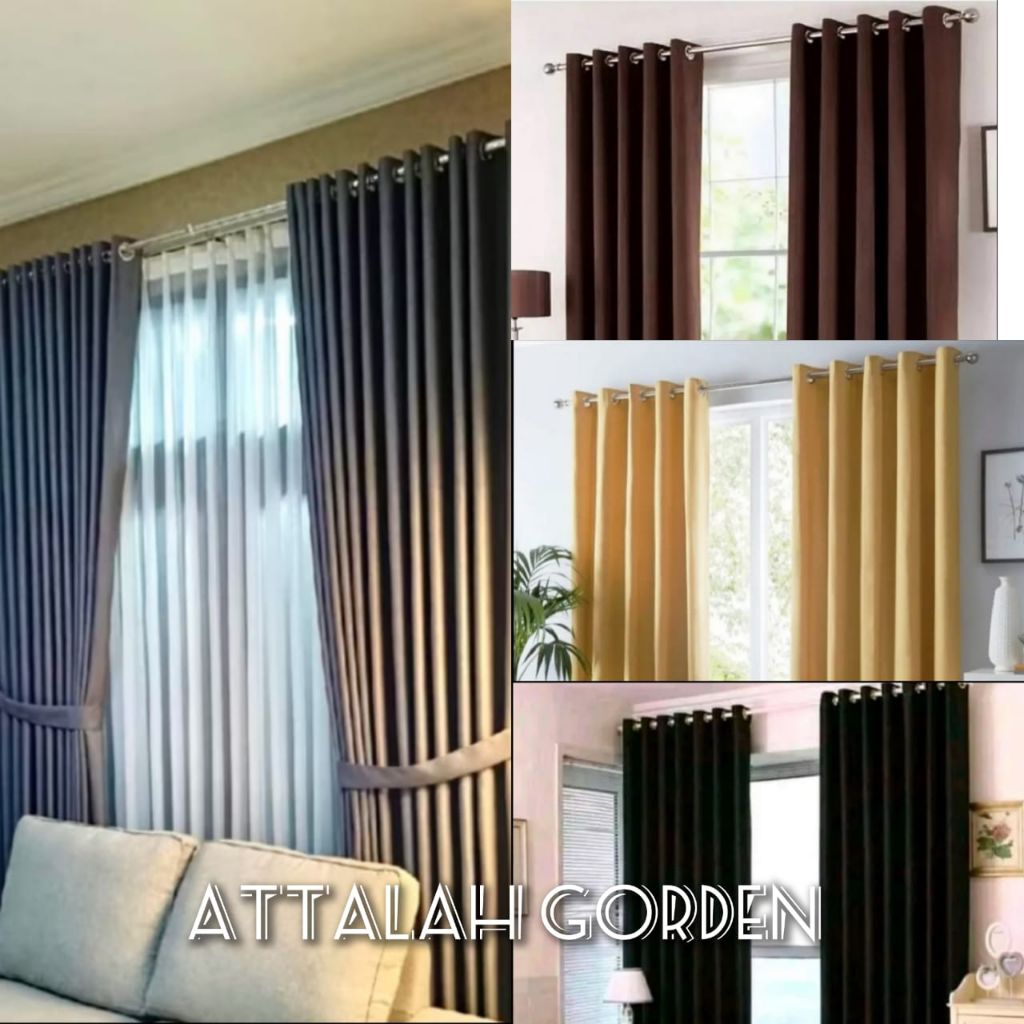 Gorden jendela pintu bahan blackout premium korden ruang tamu tirai jendela kamar tidur