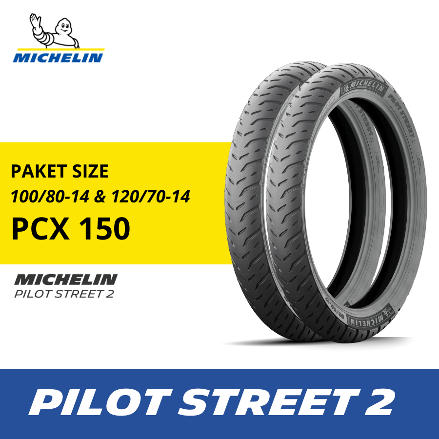 Sepasang Ban Motor PCX 150 Michelin Pilot Street 2 120-70 dan 100-80 - 14 - Ban Motor Tubeless