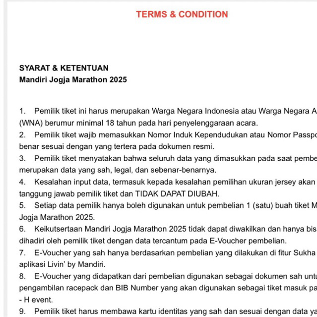 Tiket Jogja Marathon 10k