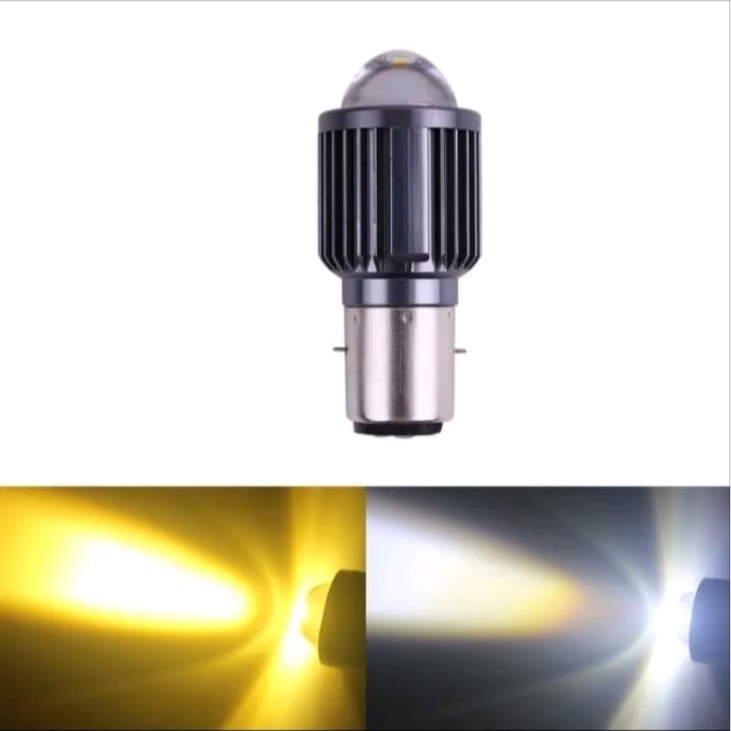 LAMPU LED LASER BA20D H6 LED LASER D2 H6 BA20D LAMPU LED MOTOR VESPA BA20D AC/DC