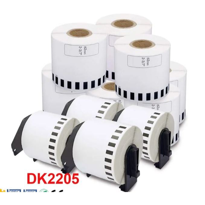 

Kertas Continuous Compatible Brother Label Tape 62mm x 30M DK-22205 DK22205