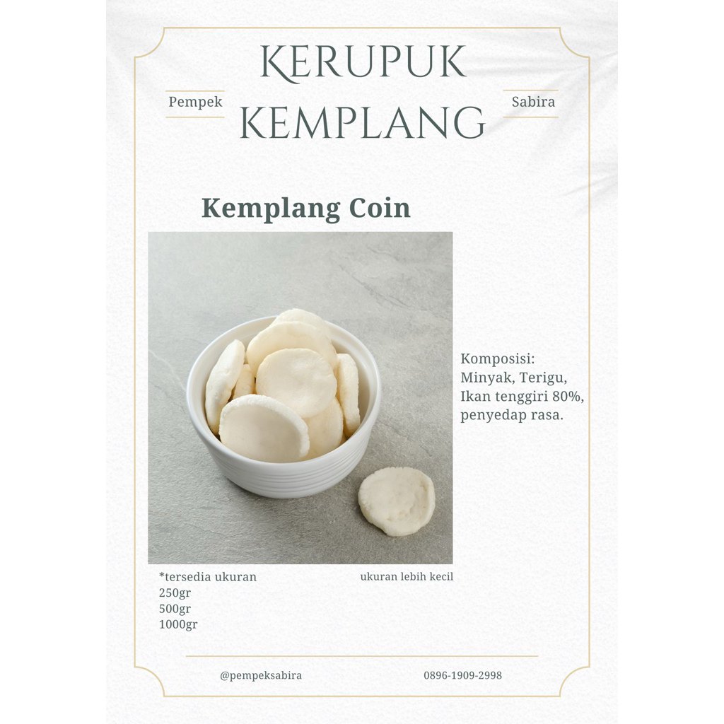 

KEMPLANG COIN ASLI PALEMBANG MENGGUNAKAN IKAN TENGGIRI
