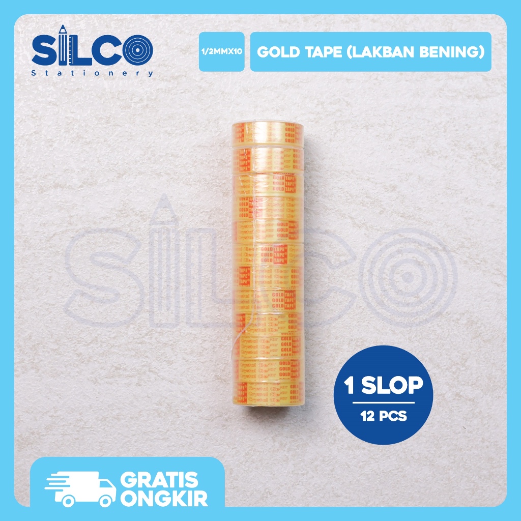 

Lakban Bening Kecil GOLD TAPE / Isolasi / Solatape [SLOP]