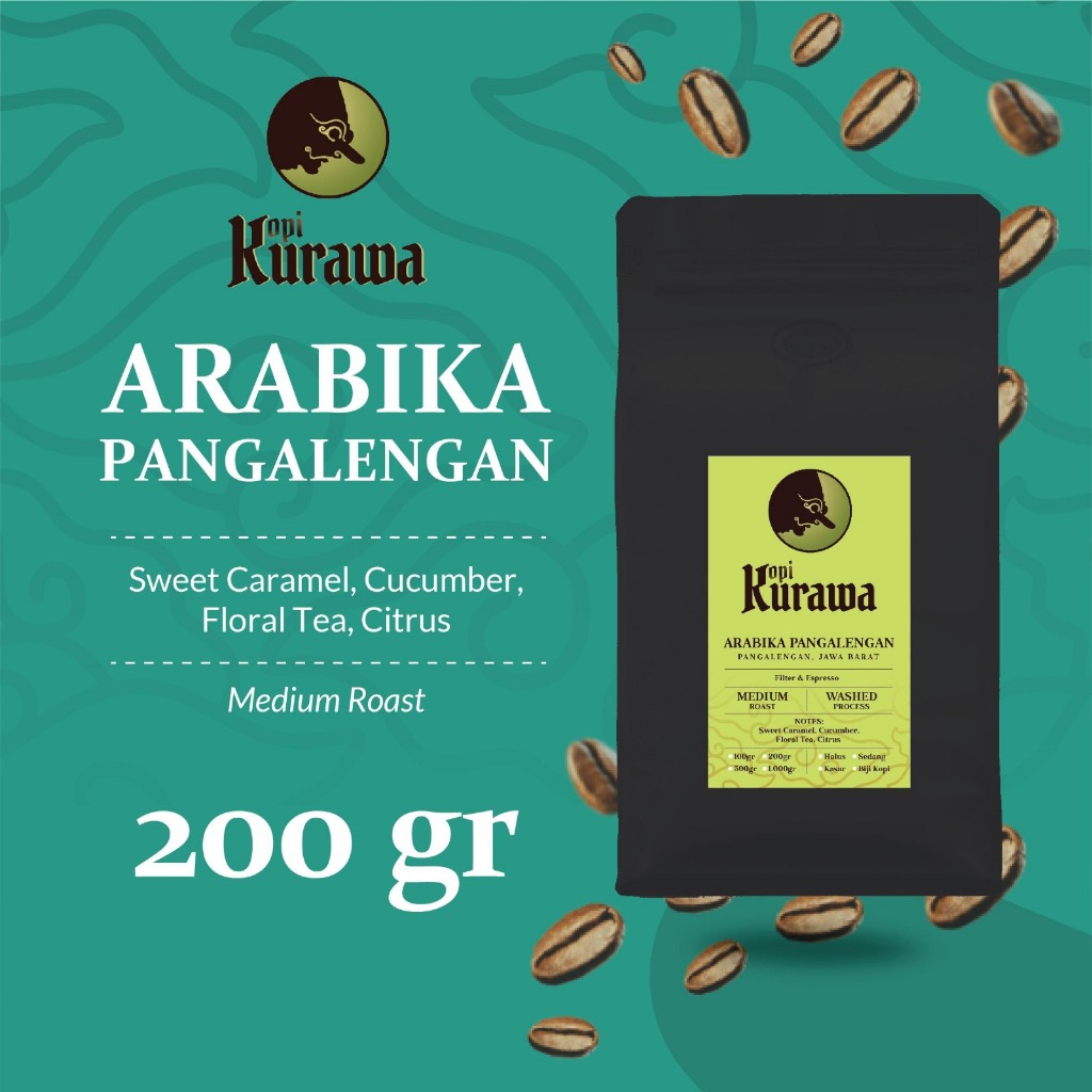 

Kopi Arabika Pangalengan Java Preanger Tilu Arabica Coffee Beans 200gr