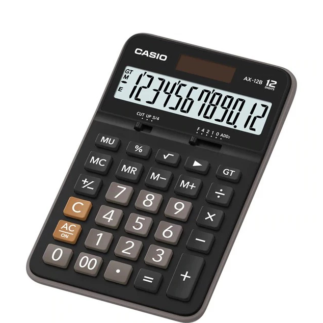 

kalkulator casio AX-12B AX12B 12 B digit SOLAR POWER GARANSI RESMI 1 TAHUN DISTRIBUTOR CALCULATOR
