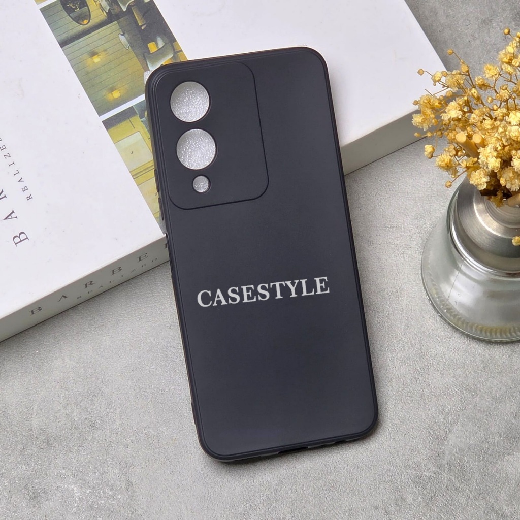 Case Vivo Y17S Softcase Candy Macaron Square Black Polos Case Vivo Y17S - Casestyle