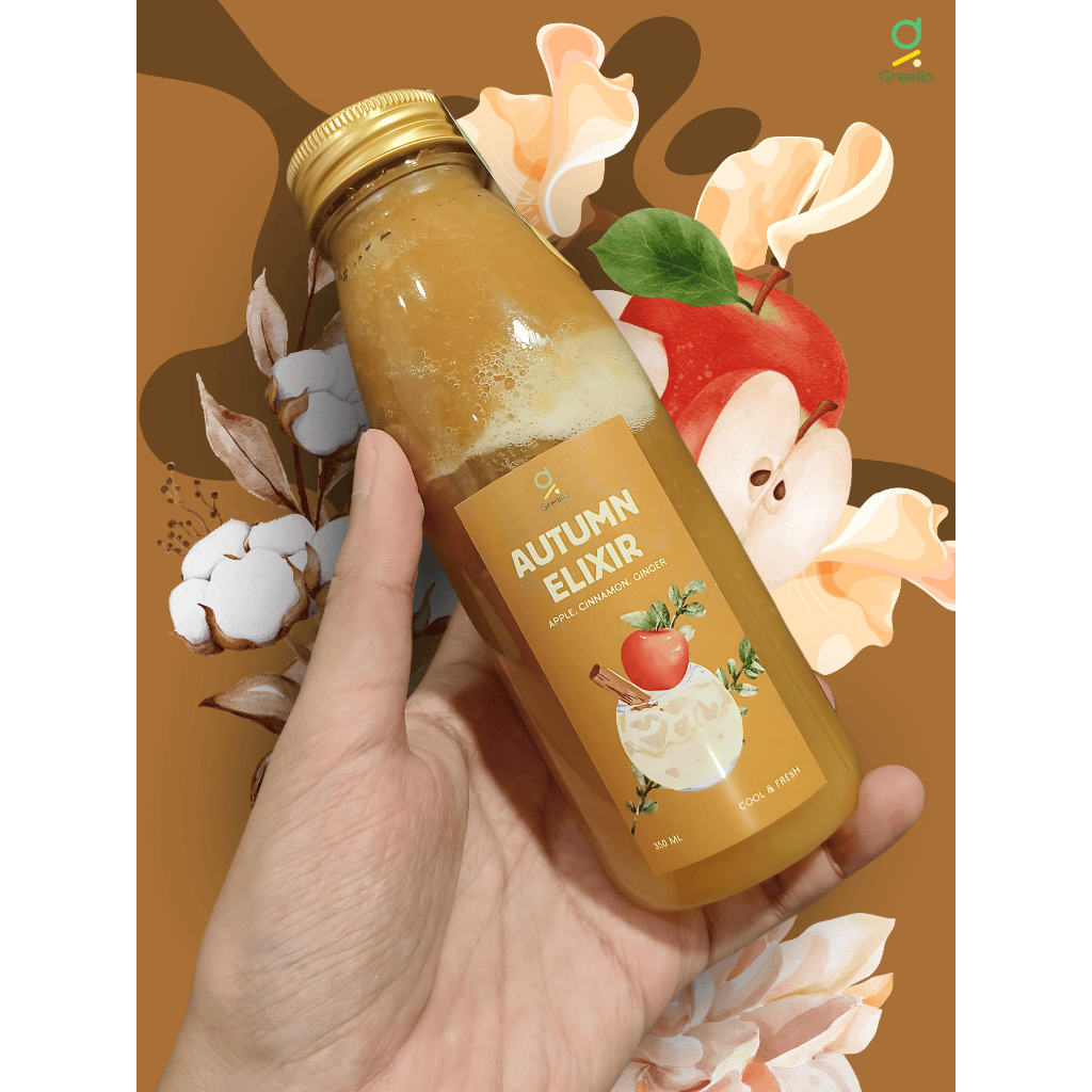 

[PRE ORDER] Jus Buah & Sayur Kombinasi - Autumn Elixir - Apel, Kayu Manis, Jahe [350ml]