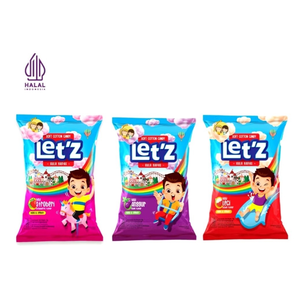 

Letz soft COTTON CANDY Jeruk/ strawberry / anggur 10 gram