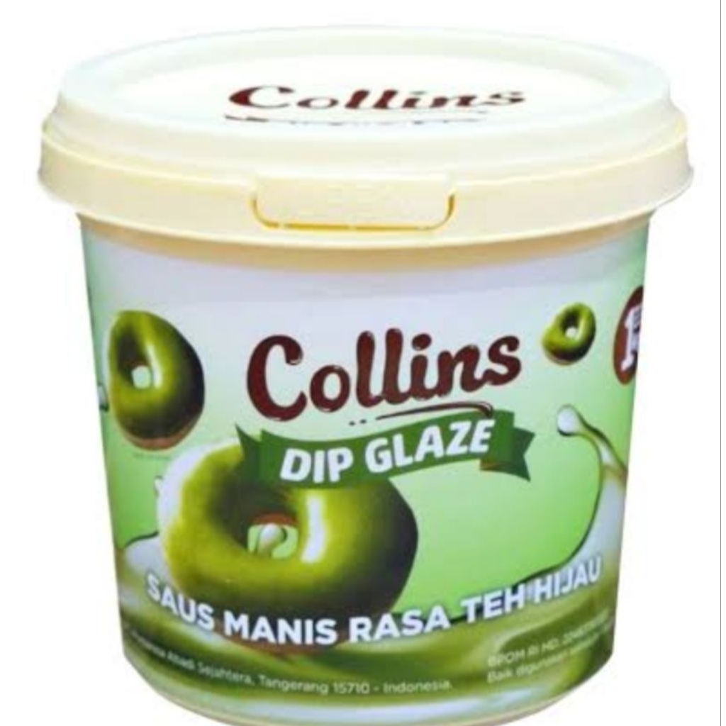 

Collins dip glaze rasa teh hijau 300 gram /saus manis topping donat